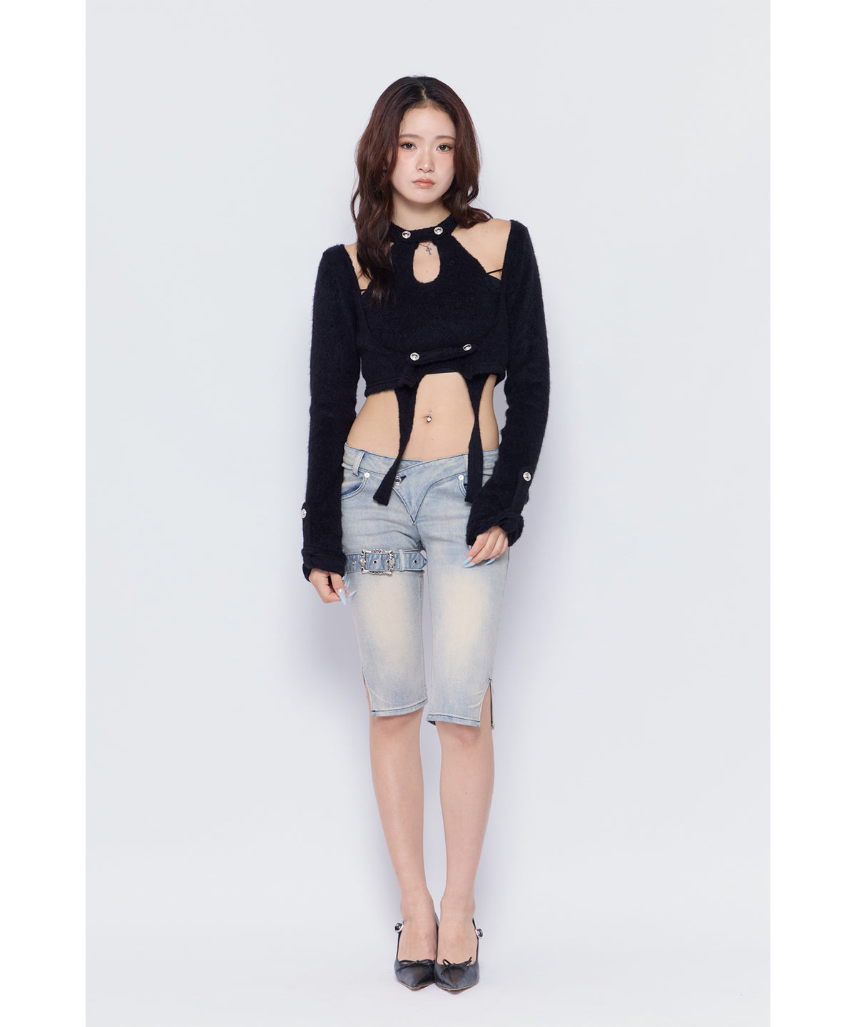 MODEL:170cm/COLOR:BLU/SIZE:S