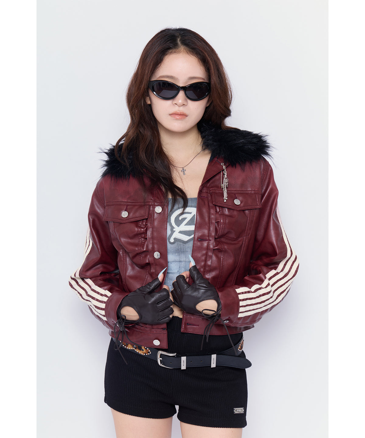 MODEL:170cm/COLOR:BLK/SIZE:F