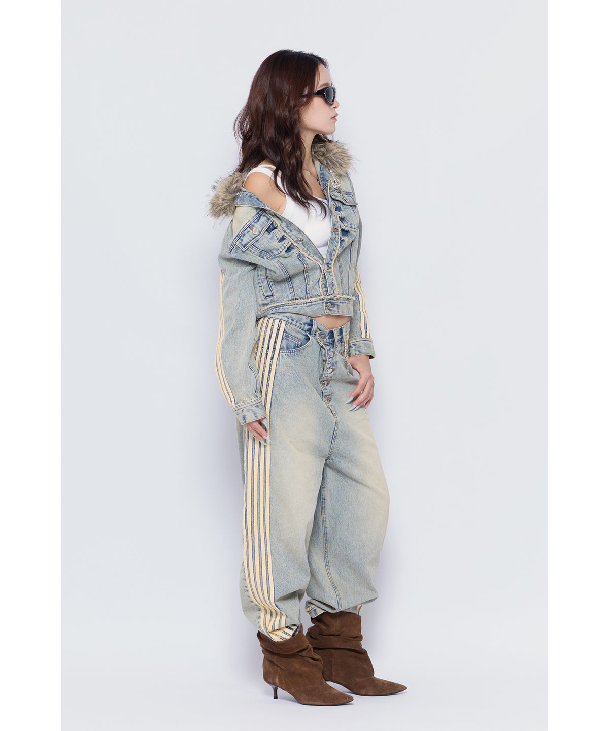 MODEL:170cm/COLOR:BLU/SIZE:S