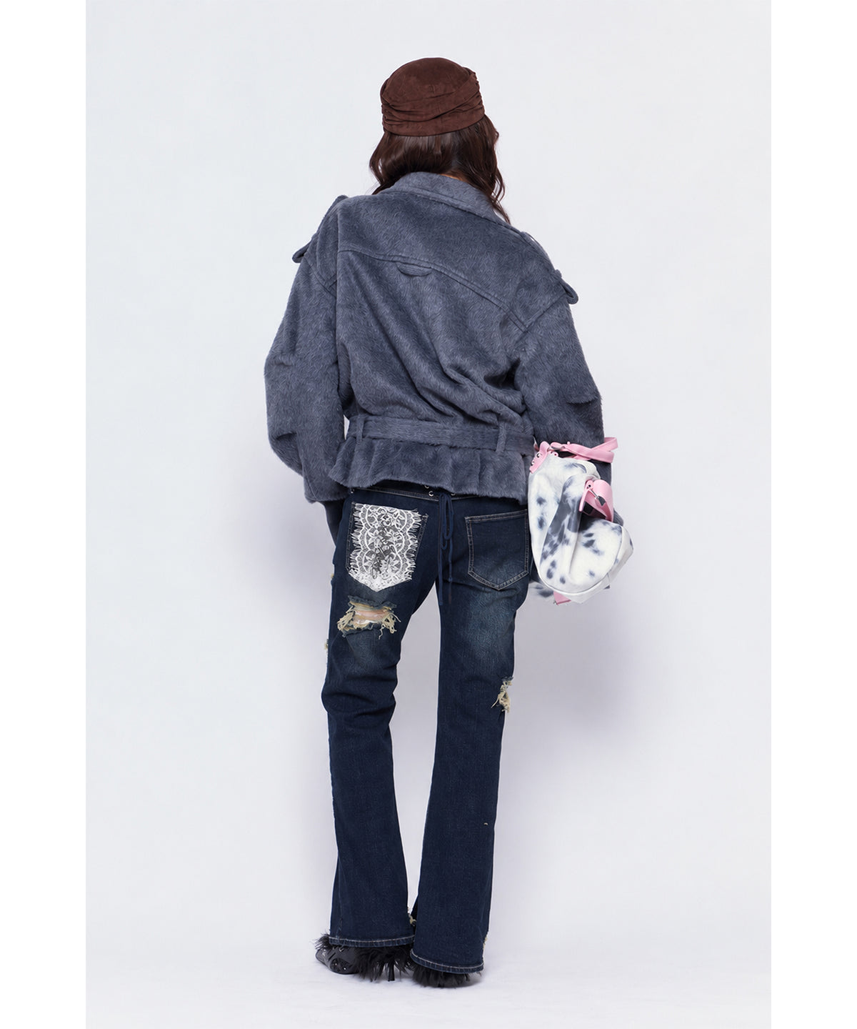 MODEL:170cm/COLOR:BLU/SIZE:M