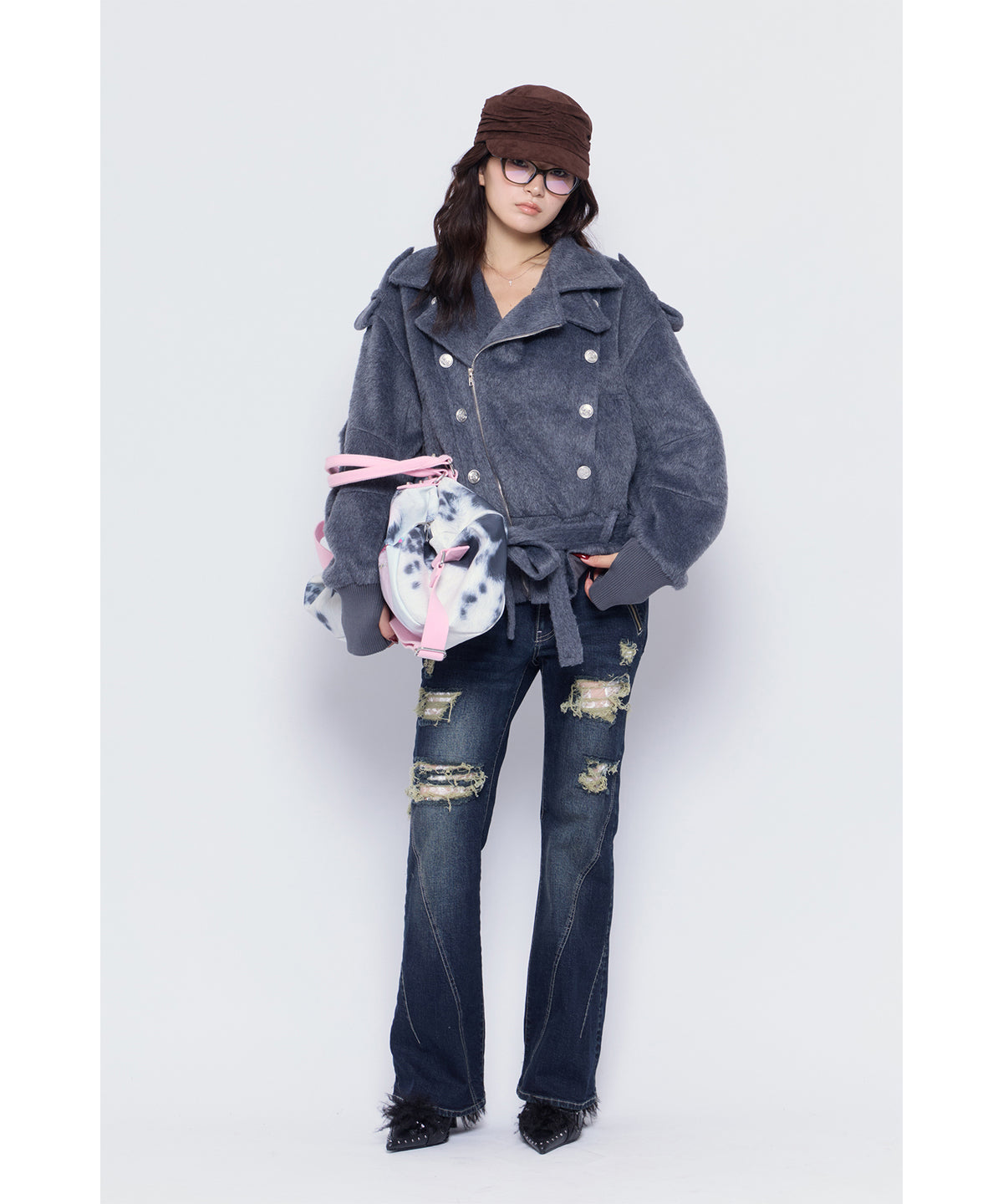 MODEL:170cm/COLOR:BLU/SIZE:M