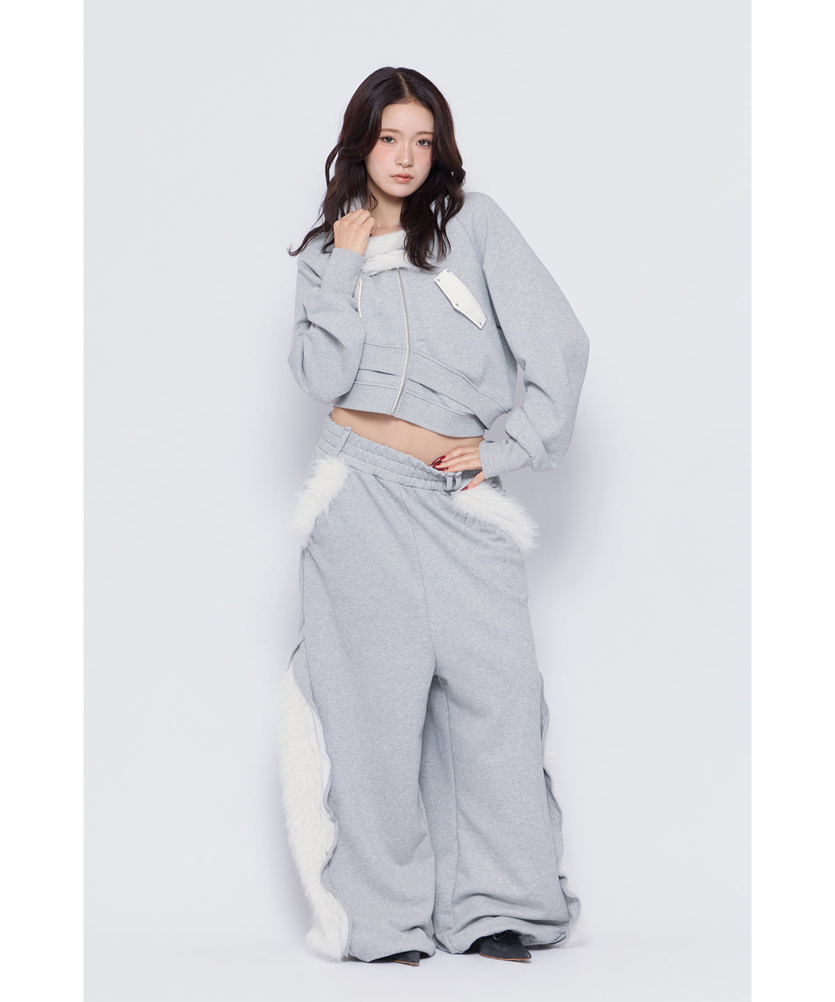 MODEL:170cm/COLOR:GRY/SIZE:F