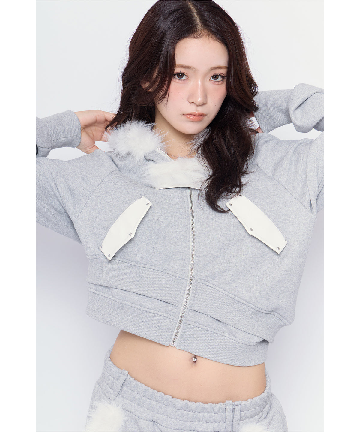 MODEL:170cm/COLOR:GRY/SIZE:F