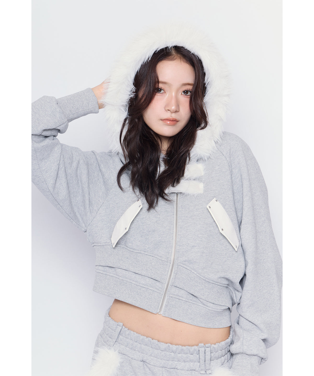 MODEL:170cm/COLOR:GRY/SIZE:F