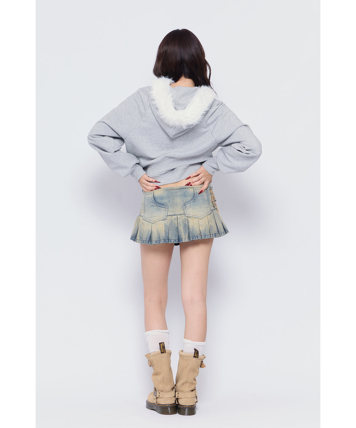 MODEL:170cm/COLOR:GRY/SIZE:F