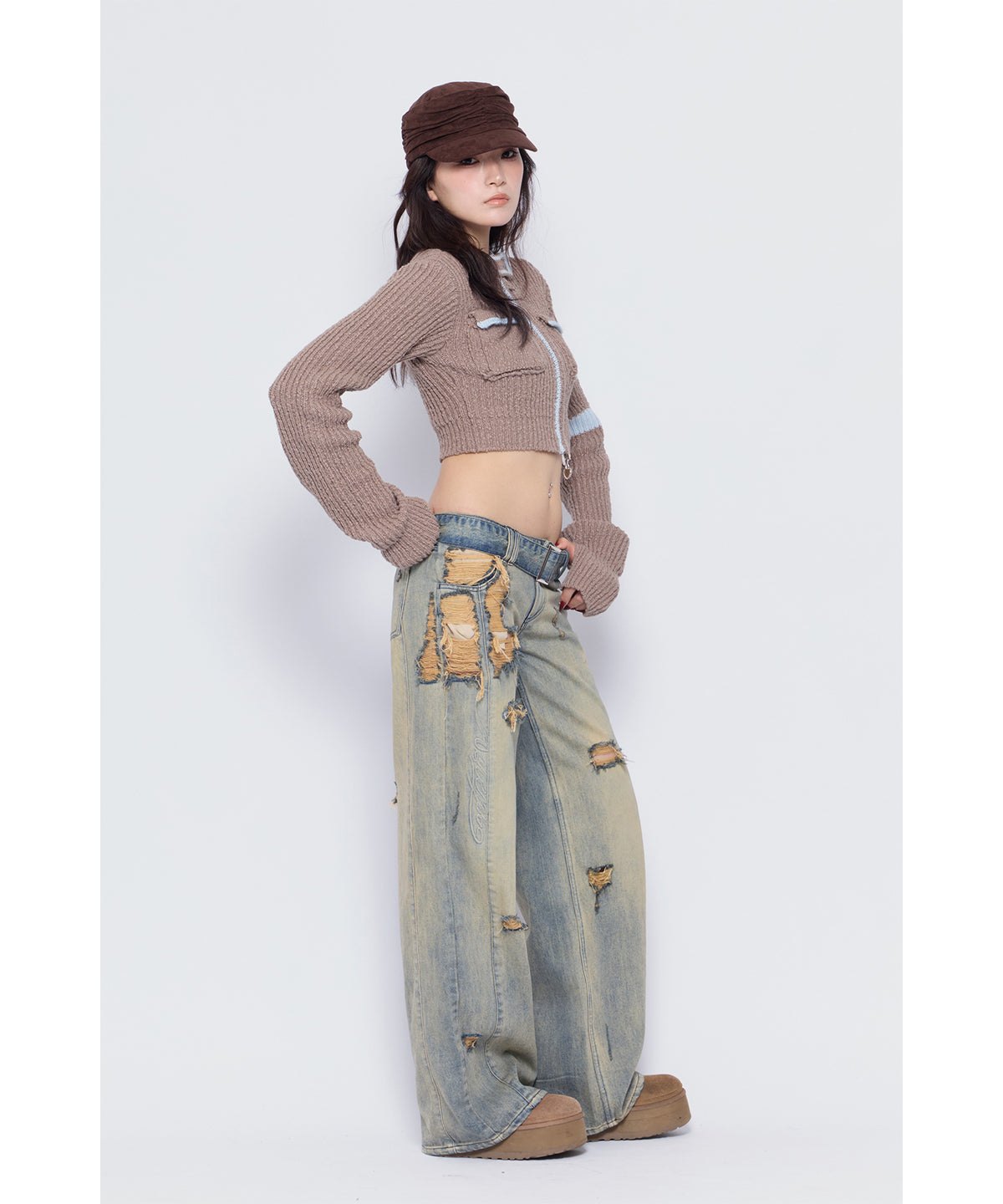 MODEL:170cm/COLOR:BLU/SIZE:M