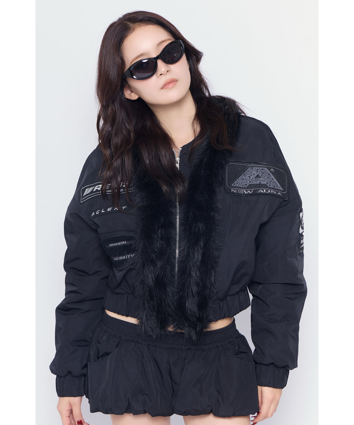 MODEL:170cm/COLOR:BLK/SIZE:F