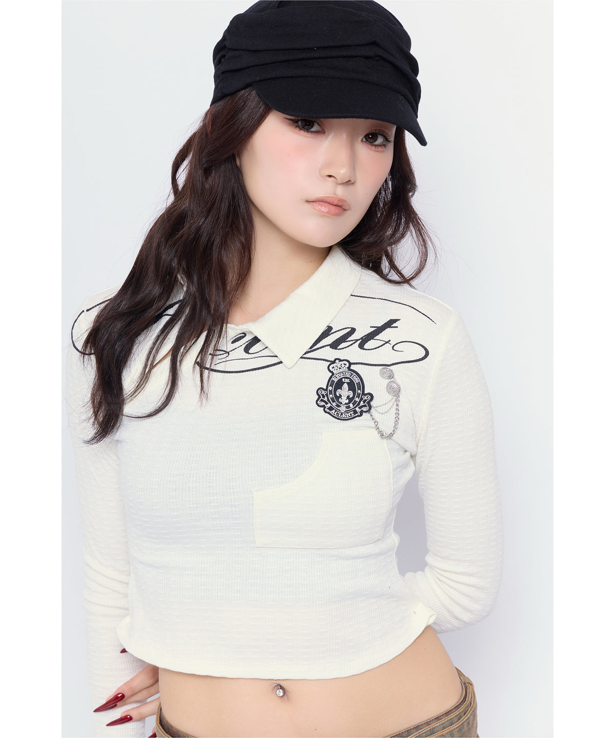 MODEL:170cm/COLOR:WHT/SIZE:F