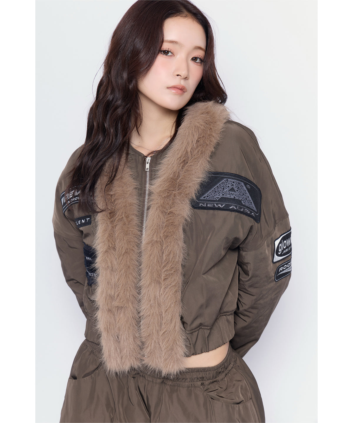 MODEL:170cm/COLOR:BRN/SIZE:F