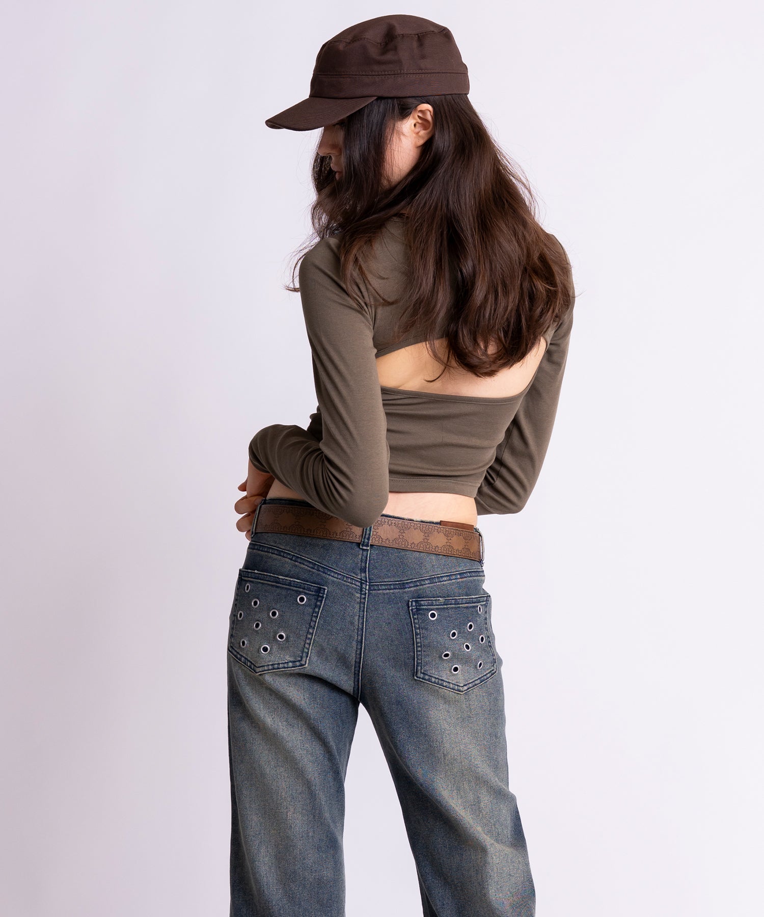 MODEL:163cm/COLOR:KHAKI/SIZE:F