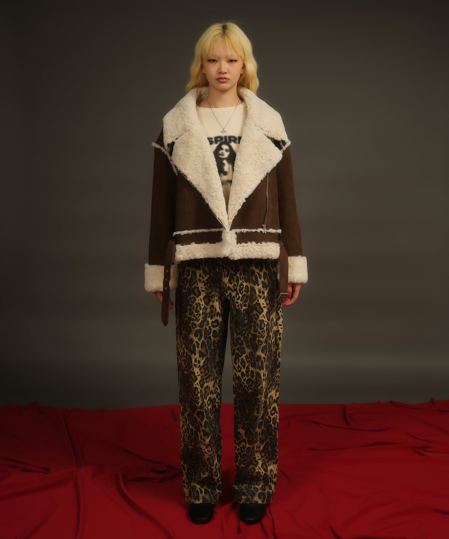 MODEL:174cm/COLOR:BROWN/SIZE:F
