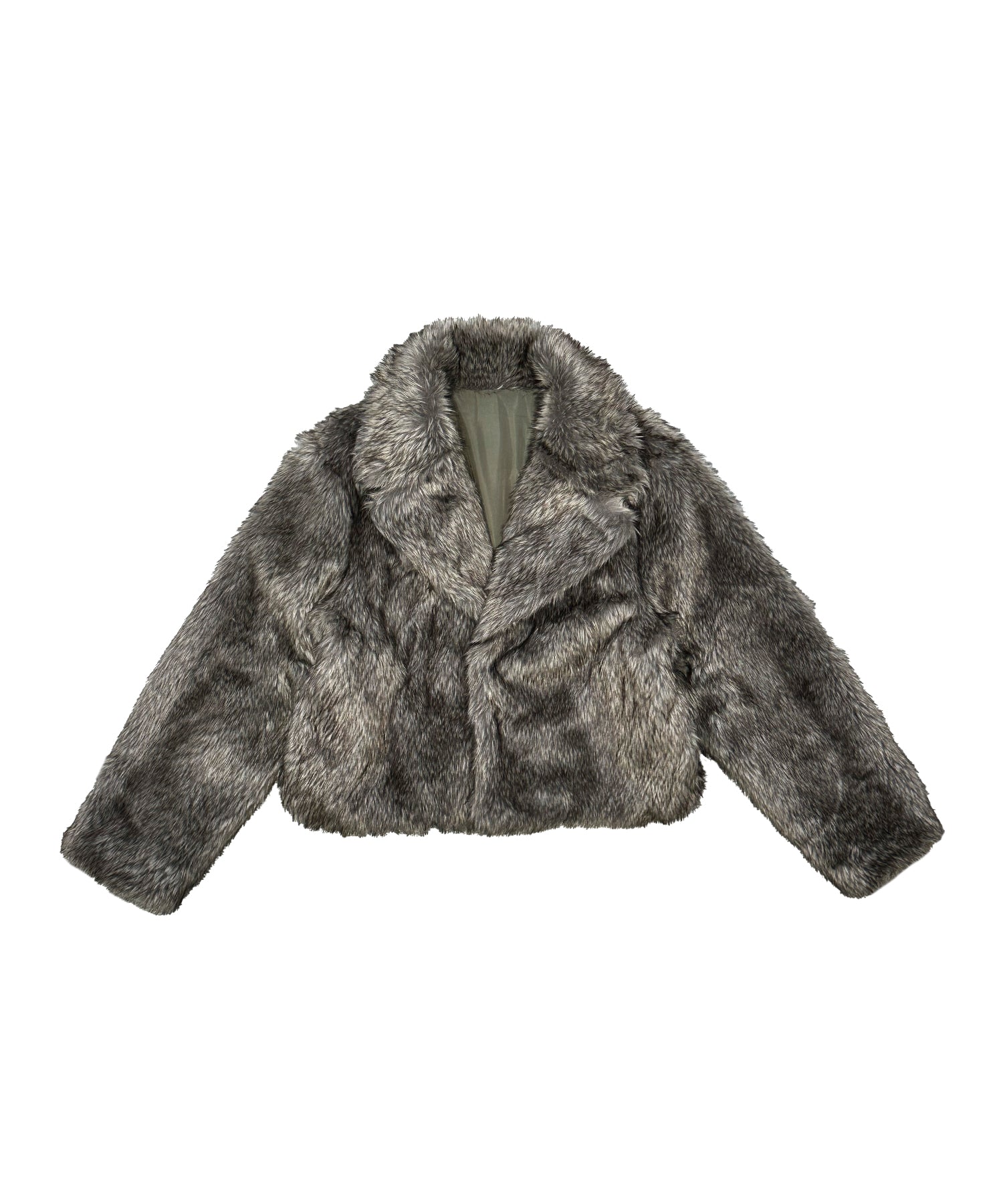 Stand collar volume fur coat