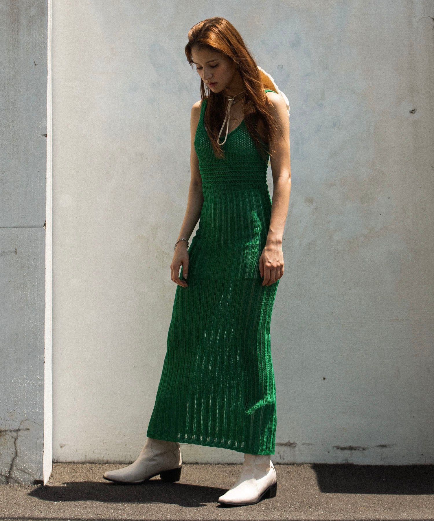 Crochet shift long dress