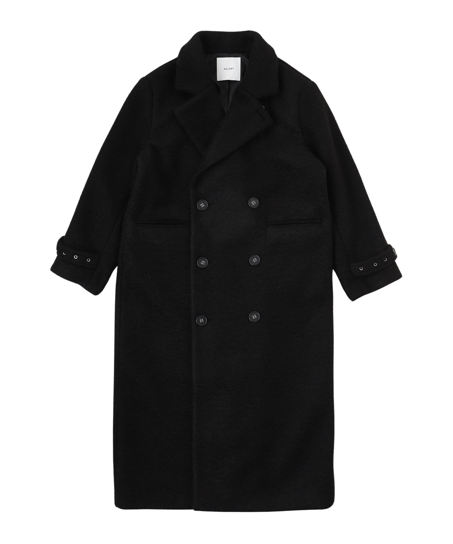 Stand collar curly long coat