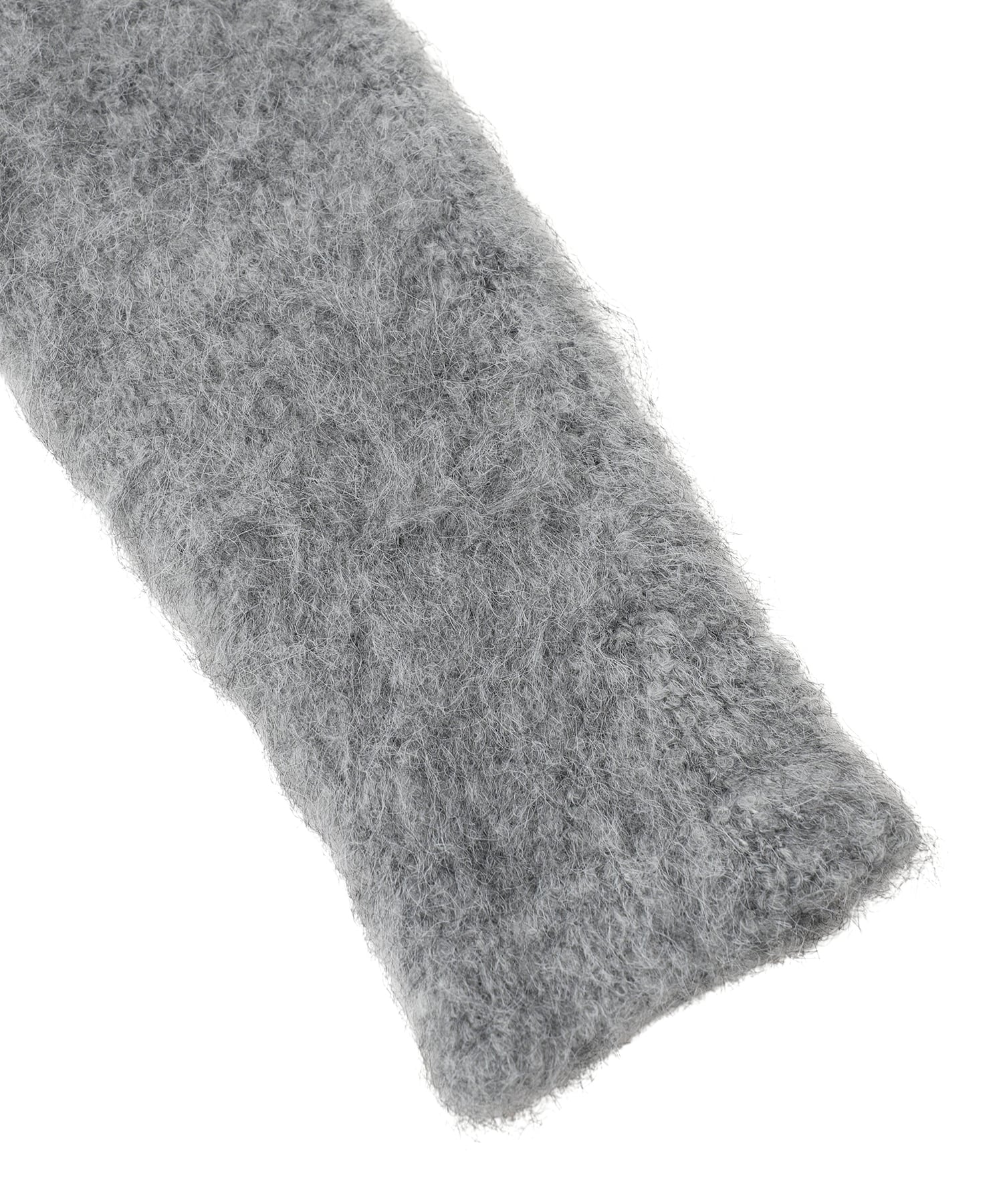 Bicolor compact fur cardigan