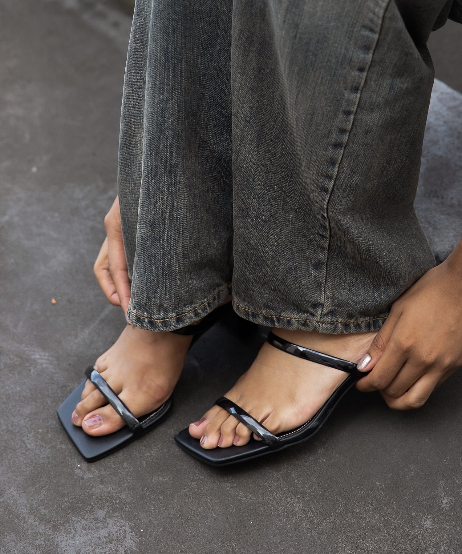 Double strap clear sandal