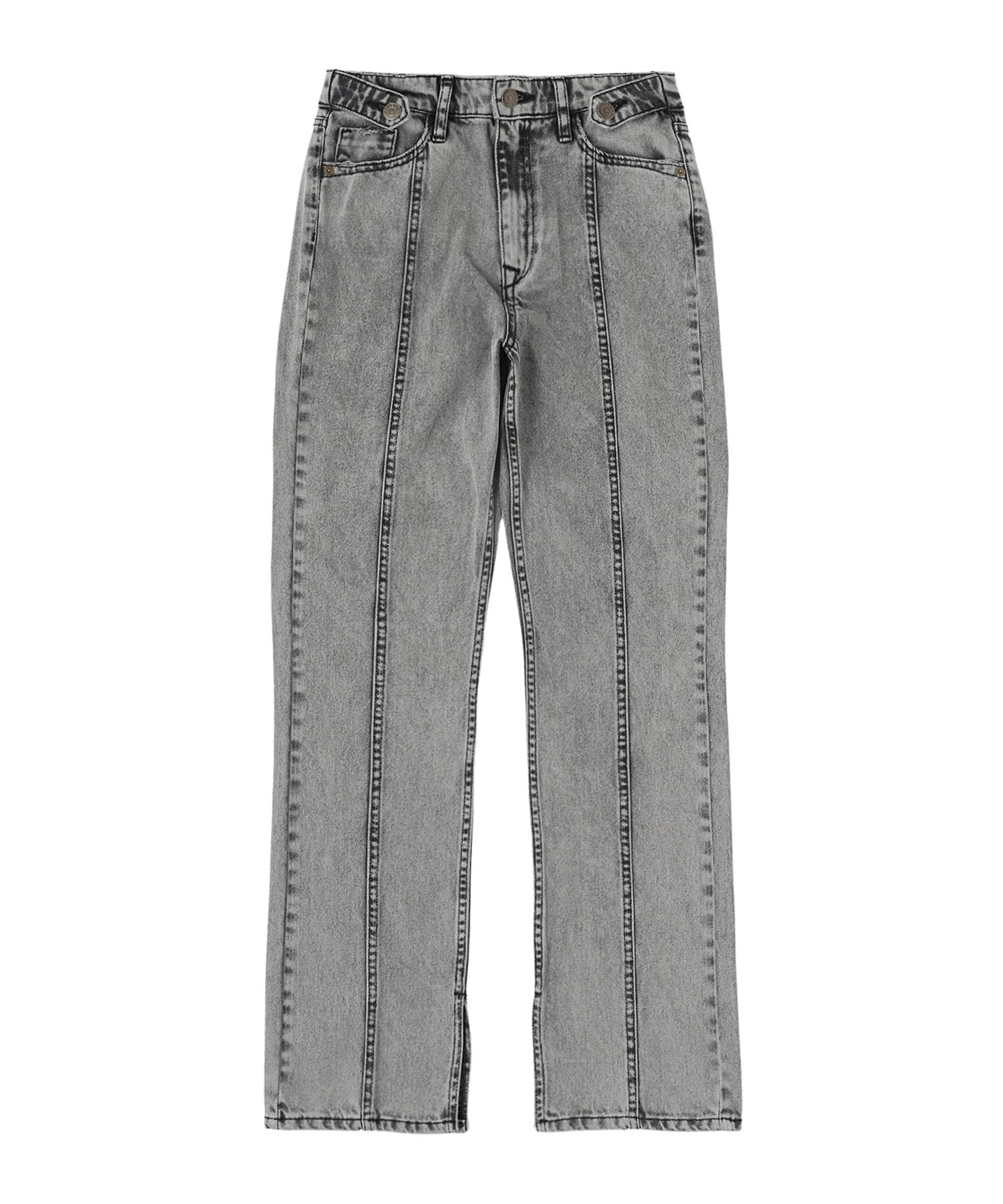 Switching slit vintage jeans