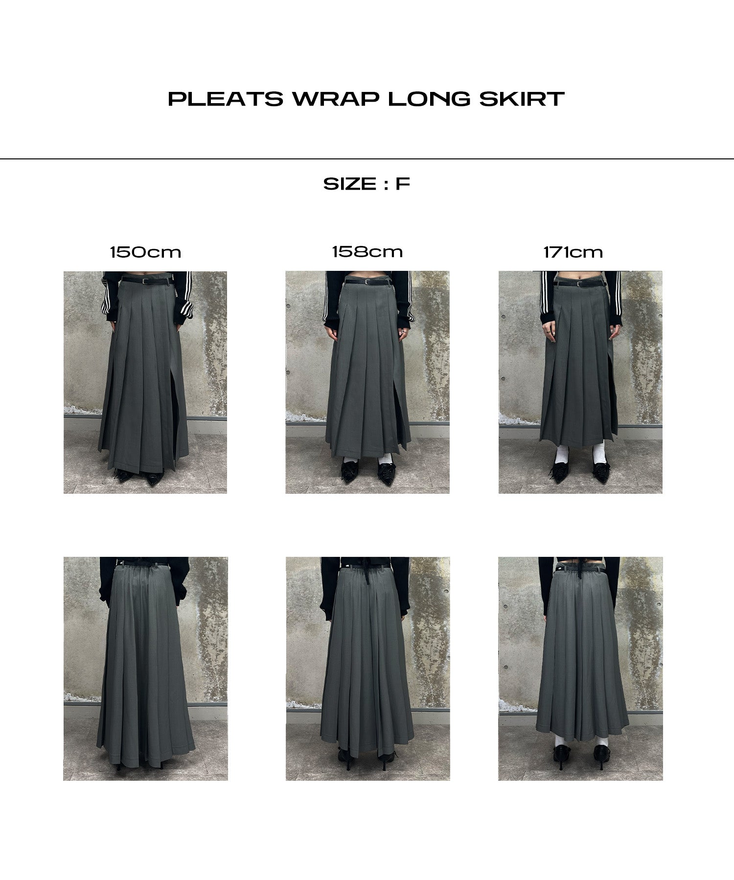 Pleats wrap long skirt｜ACLENT（アクレント）