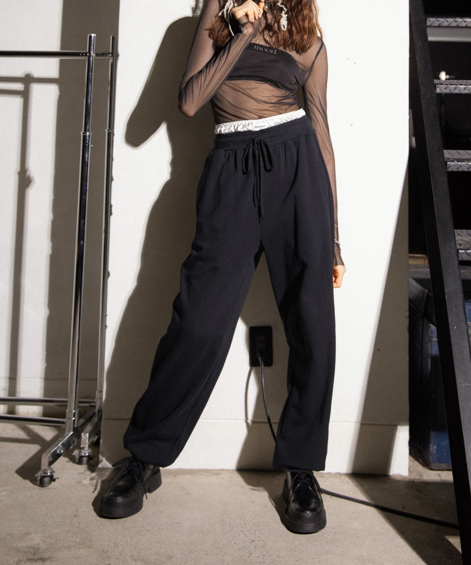 Layered loose sweat pants