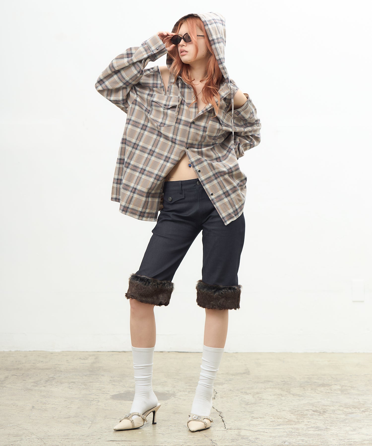 MODEL:170cm/COLOR:BLACK/SIZE:25