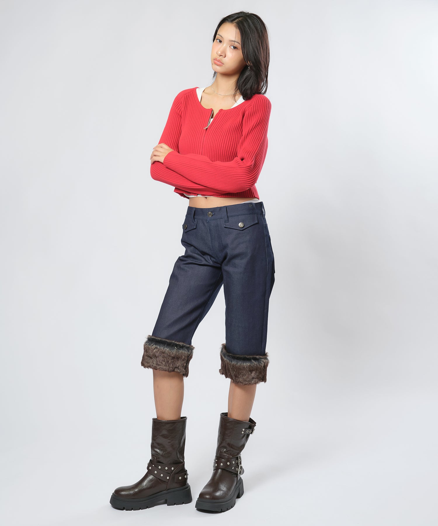 MODEL:170cm/COLOR:BLUE/SIZE:25